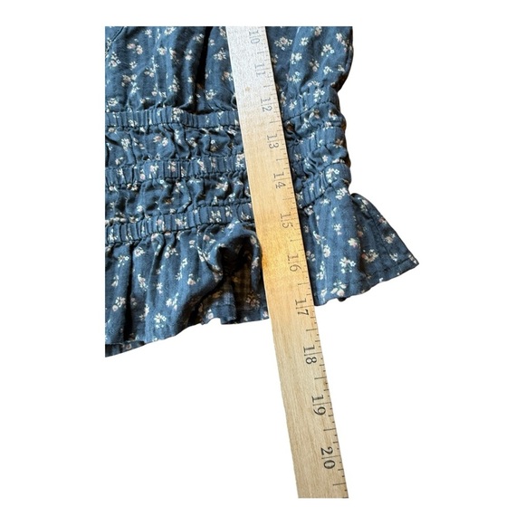 Madewell Poplin Puff-Sleeve Smocked Crop Top  Size XS - Picture 8 of 8